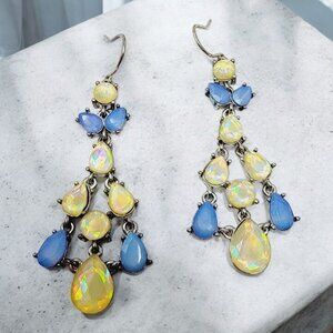 Vintage Monet Iridescent Chandelier Earrings